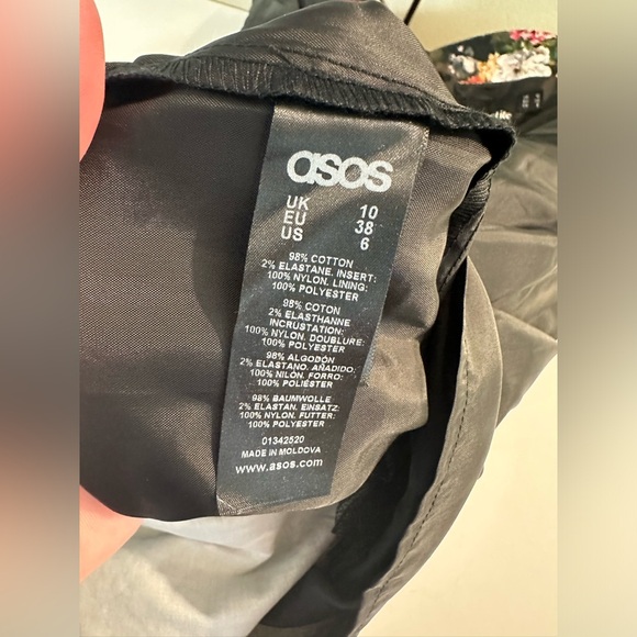 ASOS Petite Strapless Corset Floral Dress Tulle Mesh Skirt Sweetheart Padded - Picture 13 of 15